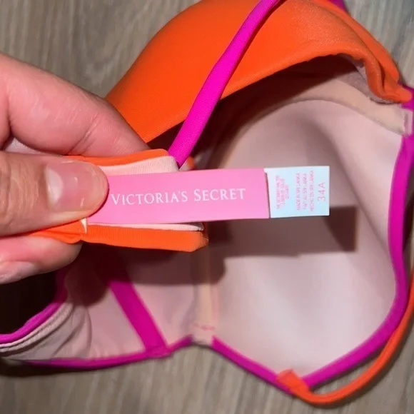 Victoria’s Secret pink and orange bikini top - Picture 3 of 3